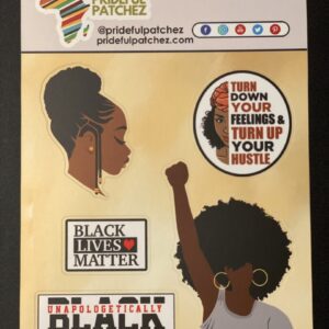 black and proud sticker sheet