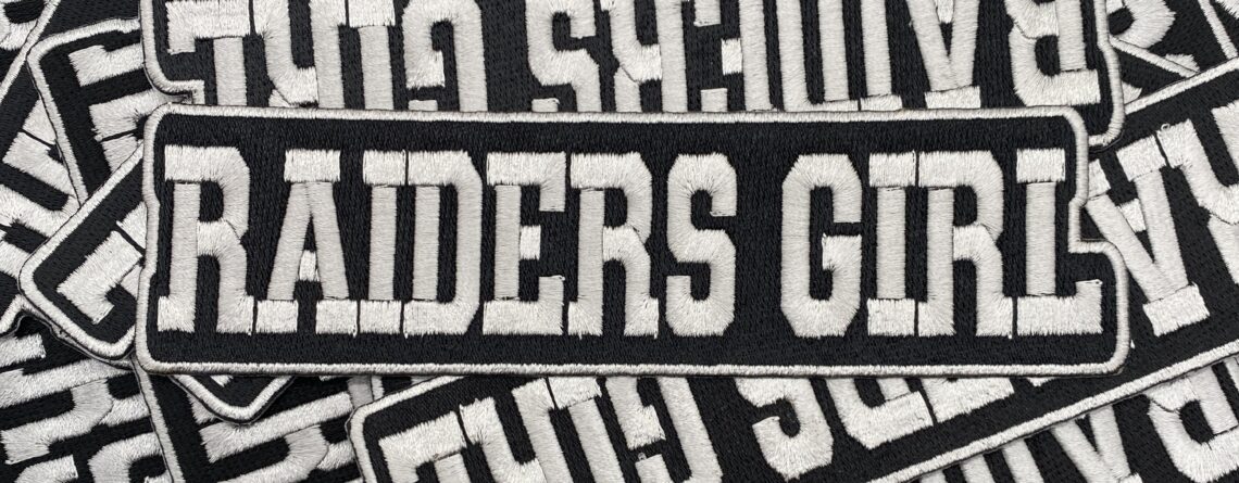 Raiders Girl embroidered patches.